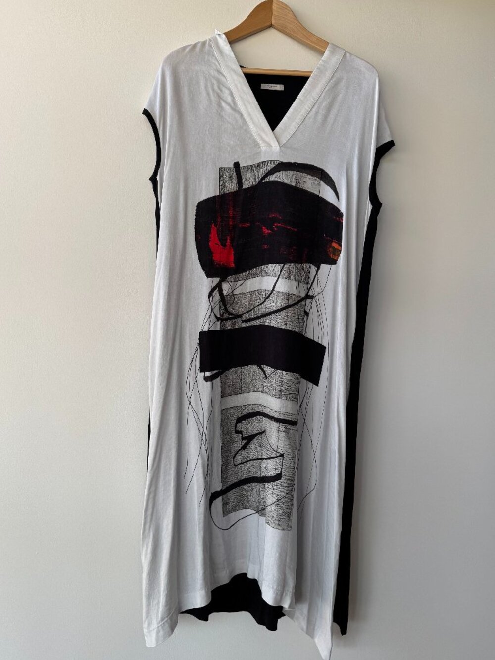 Crea Concept Paris Black and White Dress with Creative Pattern (Size 36)